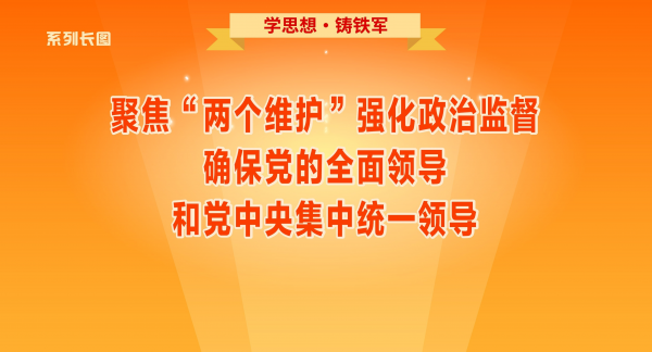 学思想·铸铁军②聚焦“两个维护”强化政治监督，确保党的全面领导和党中央集中统一领导